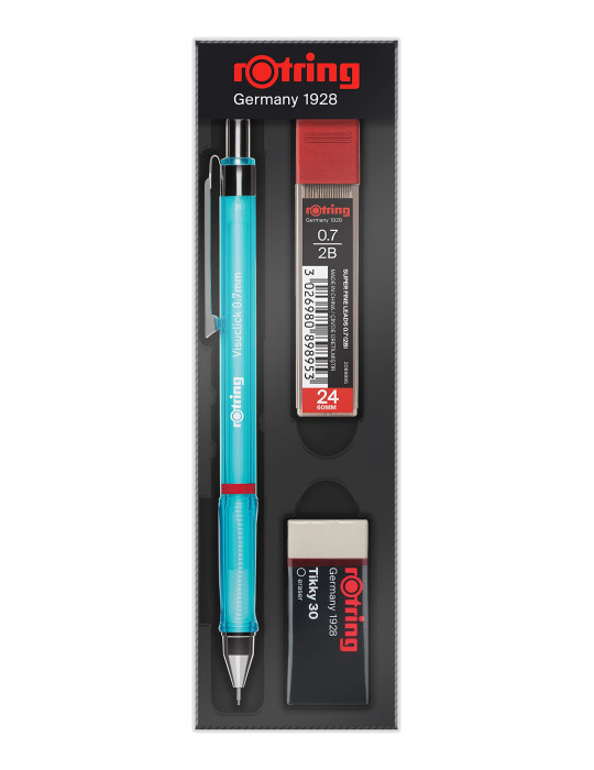 Rotring Visuclick Versatil Kalem 3’lü Okul Seti, Uçlu Kalem 0.7 mm, 0.7 Uç 2B, Silgi Hediye - Mavi Rotring Visuclick Versatil Kalem 3’lü Okul Seti, Uçlu Kalem 0.7 mm, 0.7 Uç 2B, Silgi Hediye - Mavi