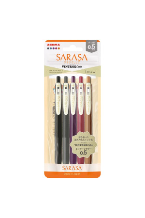 ZEBRA Sarasa Clip Vintage Seri 1 Set 0,5MM 5 Li Pet