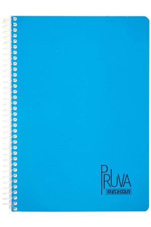Meteksan Pruva A4 Pet Spiralli Karton Kapaklı Defter 144 Yaprak - Kareli - Mavi