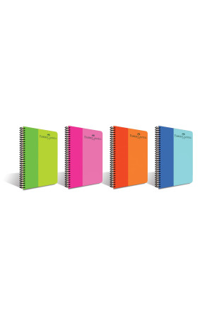 Faber-Castell PP Kapak BiColor Spiralli 120 YP Düz