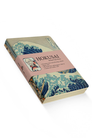 Retronote Hokusai 4'lü Defter Seti 1, Mount Fuji Series I, Çizgisiz, 64 Sayfa, 14x21cm