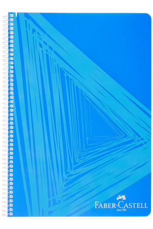 Faber-Castell Desenli Spiralli Defter, A4, 80 Yaprak, 70g Kağıt, Çizgili, Dayanıklı Kapak, Kolay Açılan Spiral Cilt, Asorti Renkler