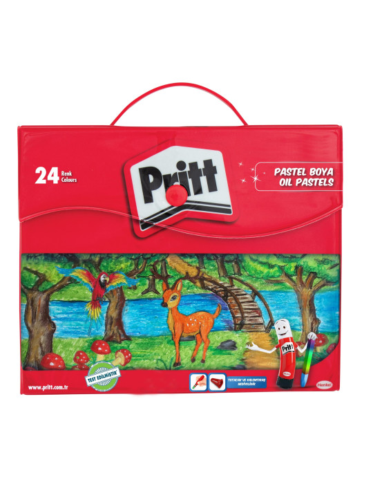 Pritt Pastel Boyalar, canlı renkler ve rahat uygulamalı pastel boya, yumuşak çocuk boyası, kolay kullanımlı resim boyası, dayanıklı kırtasiye malzemesi, Çantalı 24 Renk Pastel Boya Pritt Pastel Boyalar, canlı renkler ve rahat uygulamalı pastel boya, yumuşak çocuk boyası, kolay kullanımlı resim boyası, dayanıklı kırtasiye malzemesi, Çantalı 24 Renk Pastel Boya