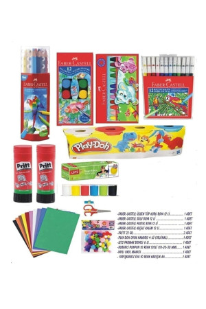 Faber Castell Anaokulu Kreş Kırtasiye Seti Kırmızı, A0009
