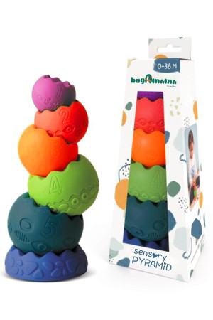 Sensory Yumuşak Piramit: Duyusal Denge Oyuncağı | Üst üste dizme oyunu | alfabe rakamlar ve renkleri öğretir | bebek denge dizme istifleme oyuncak | Montessori tipi | Motor becerileri ve zihinsel