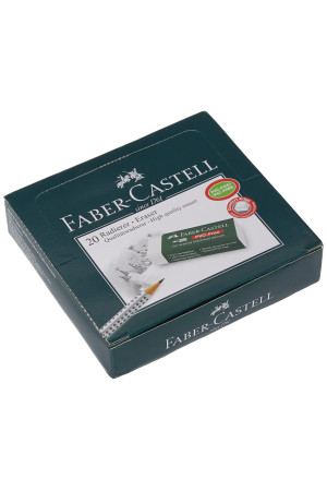 Faber-Castell Beyaz Silgi, 20’li, Kurşun Kalem İzlerini Kolayca Silen, Doğa Dostu, Rahat ve Kullanışlı Tasarım