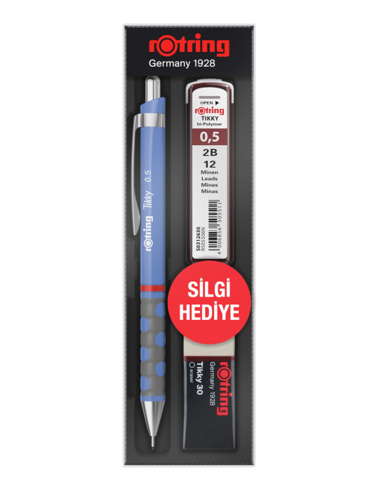 rOtring Tikky RD 0.5+Min Silgi Hediyeli - Menekşe Mavi rOtring Tikky RD 0.5+Min Silgi Hediyeli - Menekşe Mavi