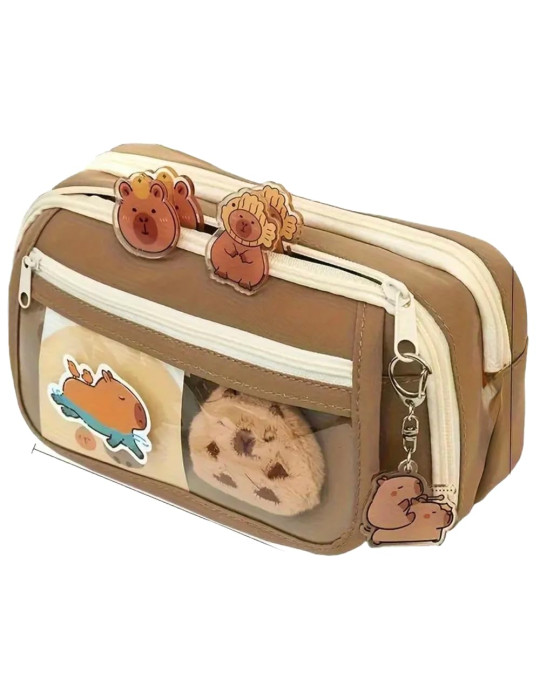 Capybara Kalem Kutusu Kapibara kalemlik büyük kapasiteli aksesuarlı geniş büyük boy Kawaii Kore Tarzı Sevimli Kalem Kutusu (1 ADET DOLL+5 ADET STİCKER DAHİLDİR) Capybara Kalem Kutusu Kapibara kalemlik büyük kapasiteli aksesuarlı geniş büyük boy Kawaii Kore Tarzı Sevimli Kalem Kutusu (1 ADET DOLL+5 ADET STİCKER DAHİLDİR)