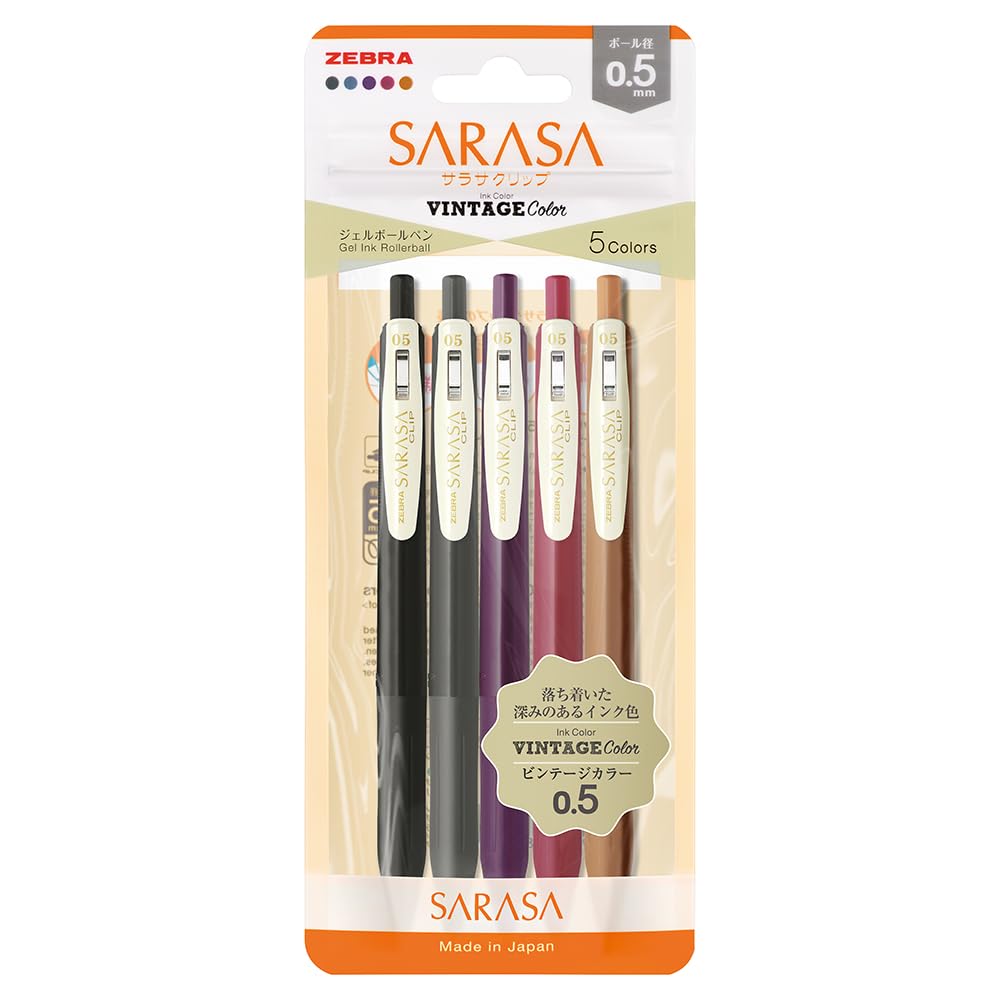 ZEBRA Sarasa Clip Vintage Seri 1 Set 0,5MM 5 Li Pet